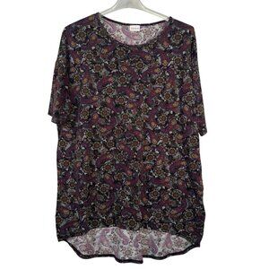 LuLaRoe Womens Size XL Paisley Print Top Hi Lo Hem